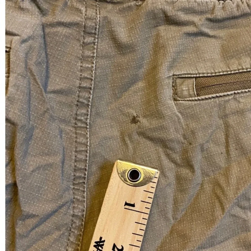 Vuori Ripstop Climber Pants Mens Medium Khaki Tan Organic Cotton V412 Drawstring